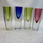 60 s 4pc Vintage Murano Sommerso Mcm Shot Glasses K Italy Venice  See Pics 