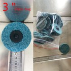 25 Pack 3in Fine Quick Change Disc Roll Lock Surface Sanding Grinding Disc
