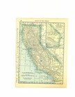 1911 Vintage Atlas Map Page  arizona On One Side - California On One Side 