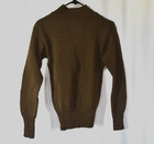 Vintage Military 100  Wool Army Jeep Sweater 5 Button Warm Winter -small  34-36 