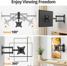 Full Motion Tv Monitor Wall Mount Bracket For Most 13-32 Inch Led Lcd Flat Curve