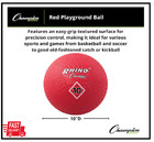 Champion Sports 10 Inch Playground Ball Red 