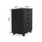 5 Drawer Storage Cabinet With Rolling Wheels  Lockable Casters  Spacious Drawer