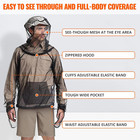2 Pcs Mosquito Net Jacket With Hood   Gloves Breathable Mesh