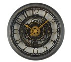 Indoor Round 11 5  Oil Rubbed Bronze Cutout Gear Industrial Analog Wall Clock