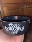 Vintage 1980 s Coors Extra Gold Draft Ashtray - Black   White  New Old Stock  