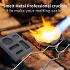 Laiamer 8pcs Graphite Metal Melting Casting Kit Including 2 Crucible Tongs 2