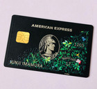 Amex Platinum Custom Floral Black Card Priority Pass Design Small   Big Chip