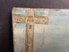 Antique 1918 Retablo On Tin  Sciatica   Holy Cross Of Alfaro  Felipe Peras