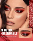 Matte   Glitter Red Eyeshadow Palette  9 Long Lasting Shades