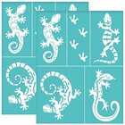  2pcs 8 6x11 Inch Self-adhesive Silk Screen Printing Stencil 4-style Lizard