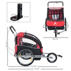 Elite Double Baby Bike Trailer - Child Bicycle Kids - Red