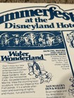 1980s   Disneyland  Hotel Water Wonderland Show Brochure  Vintage Flyer    