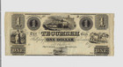 1800   s  1 The Tecumseh Bank Michigan Obsolete Currency Note Civil War Era Nice