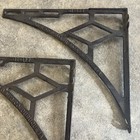 Pair Antique Cast Iron Wall Shelf Sink Brackets Corbel Dubuque Ia 12    X 13 5    