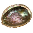 Vtg Midcentury Abalone Shell Footed Bowl Dish Trinket Jewelry Tray