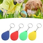 Magnifier Keychain 10x Magnification Foldable Portable Mini Magnifying Glass
