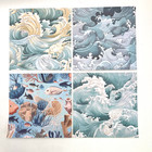 Waves Sea Life Paper Sheets Junk Journal Collage Scrapbooking