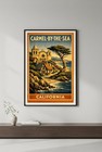 Carmel-by-the-sea California Vintage Travel Poster      - 24x36    Premium Matte