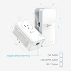 Tp-link Av1000 Powerline Ethernet Adapter Wifi Extender Kit  Passthrough White