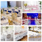 Chair Sashes Spandex Stretch Chair Bows With Buckle Slider For Wedding Party    