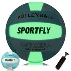 Official Size 5 Glow In The Dark Volleyball  Fluorescent Light Blue  White