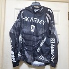 Hk Army Paintball Jersey Shirt Men Small Black White Long Sleeve Mesh Top Vented
