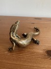 Antique Gilt Bronze Lizard Signed