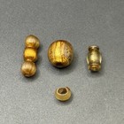 4 Ancient Roman Golden Glass Bead In Good Condition