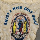 Vintage St  Pauli Girl Alcohol Advertising Promo Beer Fabric Banner   Tassles