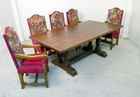 Farmhouse Dining Set Refectory Table And Jacobean Revival Chairs