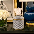 New Luxury Chinoiserie Porcelain Tissue Box Cover In The Style Of Ralph Lauren
