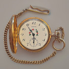 Vtg Austin  arnex  17j Incabloc Swiss Pocket Watch W Deer Hunter Case - Nice