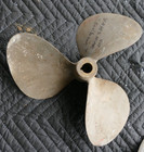 Antique Brass Boat Propeller 13 X 13 Wall Art Man Cave Industrial 3 Blade