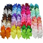 3  20pcs Baby Girls Ribbon Boutique Hair Bows Clip For Teens Girls Toddlers