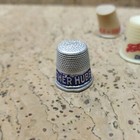 Lot Of 9 Vintage Thimbles Metal Plastic Advertising Local National Pepsi Aladdin