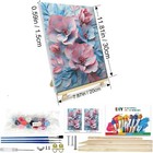 Paint By Numbers Kit For Adults With Frame  Flower Paint By Number With Easel   