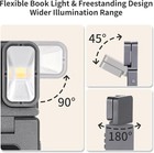 Rechargeable Book Light With Power Display  Ultralight Led Clip-on Lamp For Read