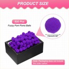 Fuzzy Pom Poms Balls 500 Pcs Mini Pompoms For Diy Craft Deep Snow Green