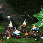 Gnomes Fairy Resin Statues Miniature Garden Accessories Mini Dwarf Figurine F   