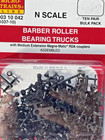 00310042 Micro Trains   003 10 042 Barber Roller Bearing Trucks Bulk Pack  Rk 22