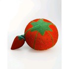 Vintage Sewing Tomato Pin Cushion With Strawberry Emery Cushion