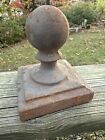 Antique Cast Iron Finial Pole Post Cap 4    Fitter Vintage Farmhouse Decor - 4 25   