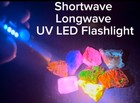 Shortwave Longwave Uv-c Uv-a 254nm 365nm Ultraviolet Black Light Uv Flashlight 7