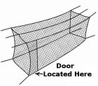 Batting Cage Net 10  X 12  X 40   42 Hdpe  60ply  With Door Heavy Duty Baseball 