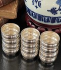 12 Glorious Rare Antique Webster Sterling Silver Open Salt Cellars American 1 5   
