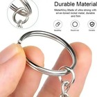 50-100pcs Keyring Blanks Silver Tone Key Chains Findings Split Rings With 4 Link