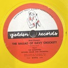 Vintage Walt Disney Yellow Record The Ballad Of Davy Crockett By Mitchell Miller