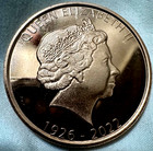 Queen Elizabeth Ii Maple Leaf - 1 Ounce Fine  999 Copper Round 1oz