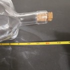 Vtg Mcm Clear Large Grape Cluster Bunch Glass Cork Top Wine Bottle Decanter euc